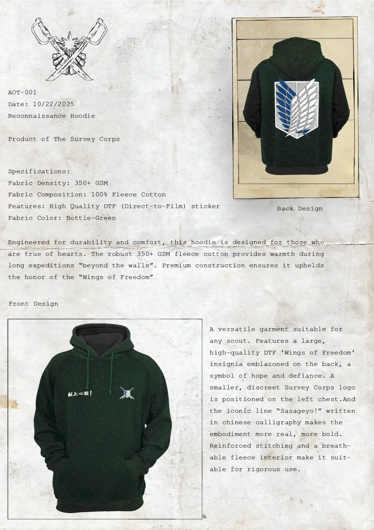 Attack on Titan Hoodie